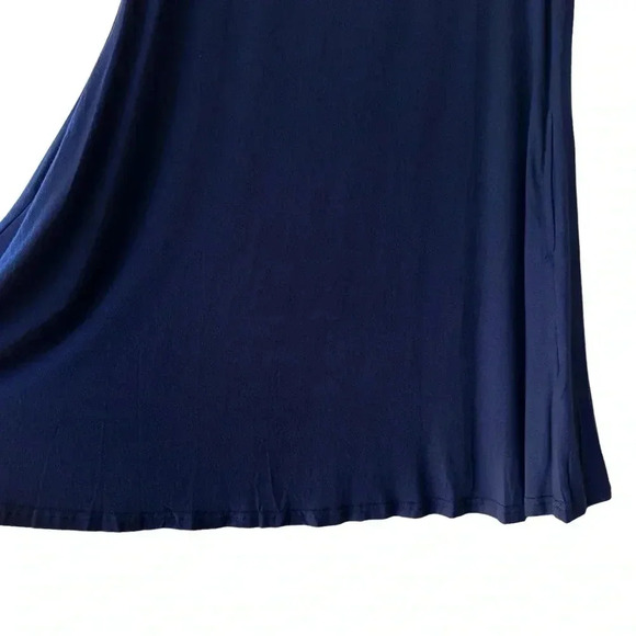 NWT | SLEEVELESS TEE SHIRT TANK DRESS NAVY BLUE | SIZE: MEDIUM - Picture 5 of 11